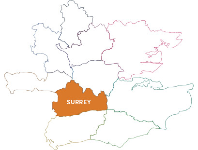 Falcon Surfacing Surrey Map